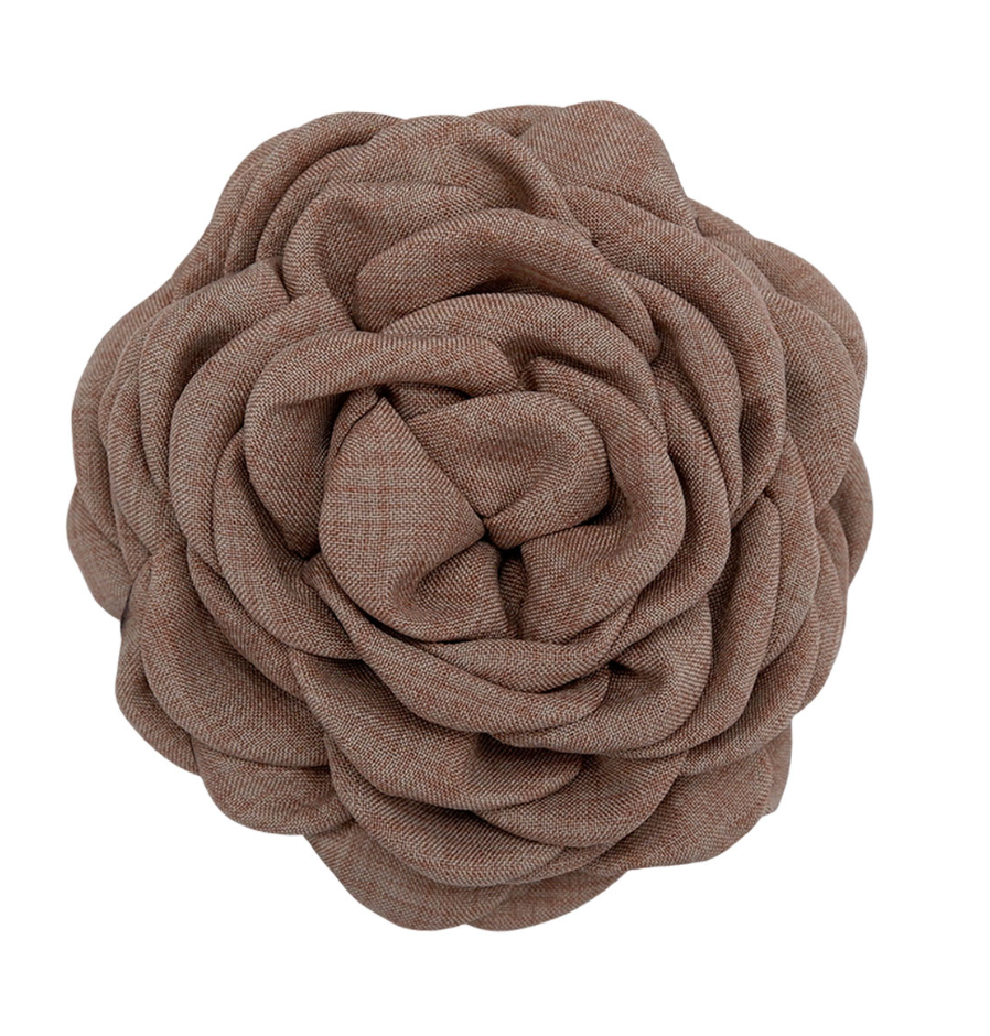 Black Colour Villa Mega Flower Brooch Ash