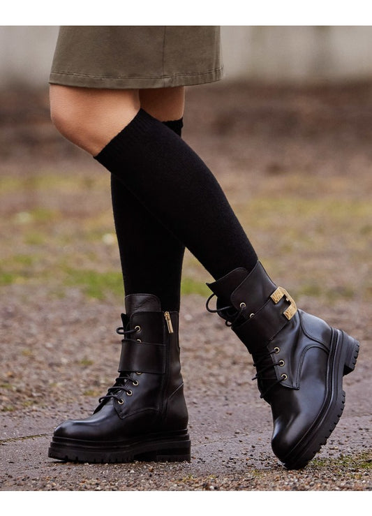 Tif Tiffy Long Wool Socks Black