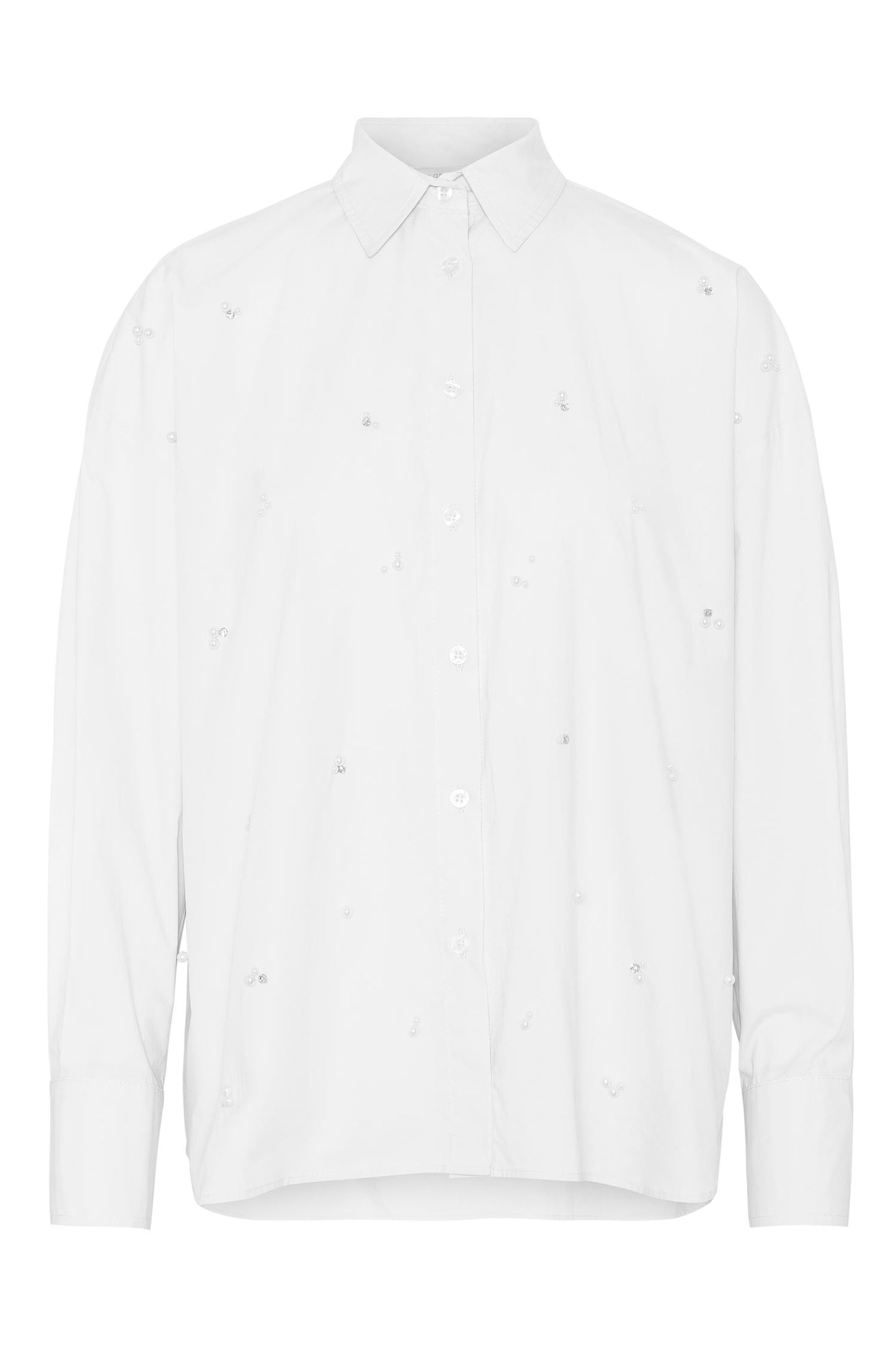 Rah Oslo Cena Cotton Shirt W/ Pearls White