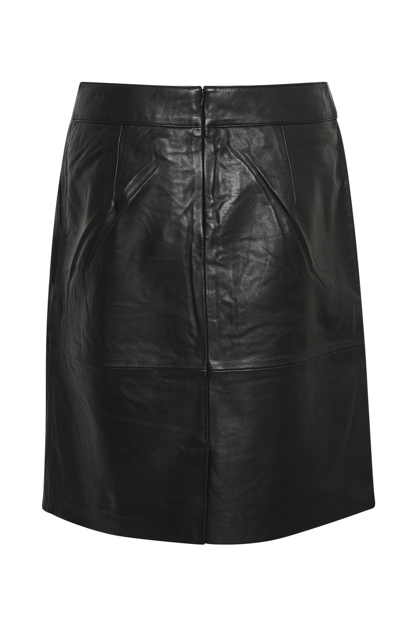 Culture Berta Leather Skirt Black