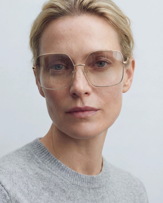 Glas Eyewear Billie Rimless Tinted Readers Gold