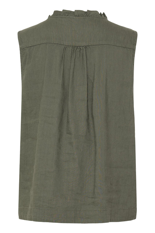 Pulz Luca Top Deep Lichen Green