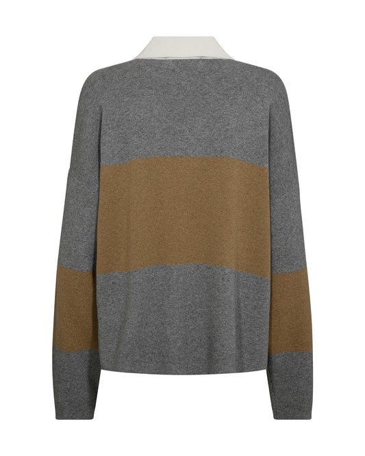 Mos Mosh Wylle Tani Bold Stripe Knit True Camel