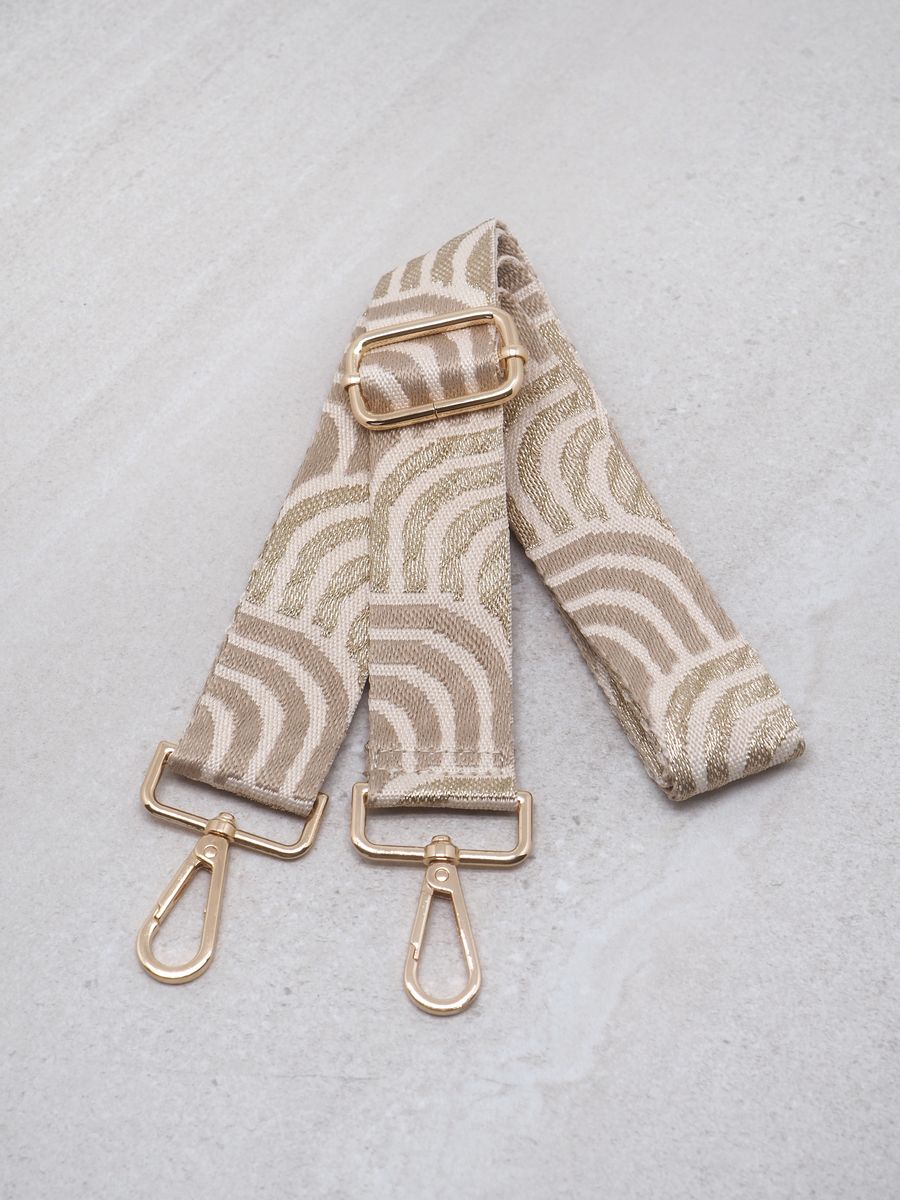 7-Days Veskestropp smal m/striper champagne