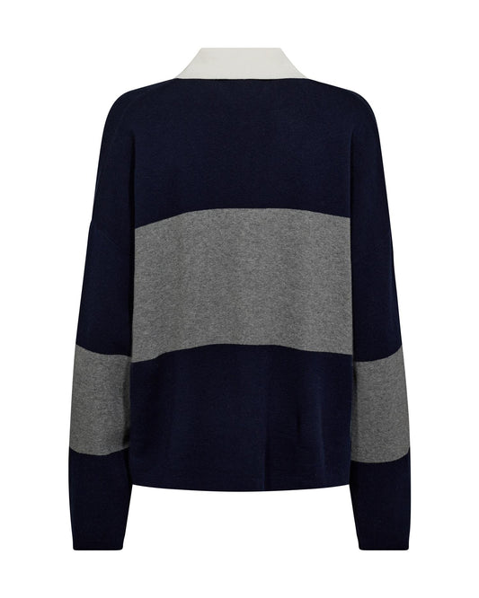 Mos Mosh Wylle Tani Bold Stripe Knit Maritime Blue