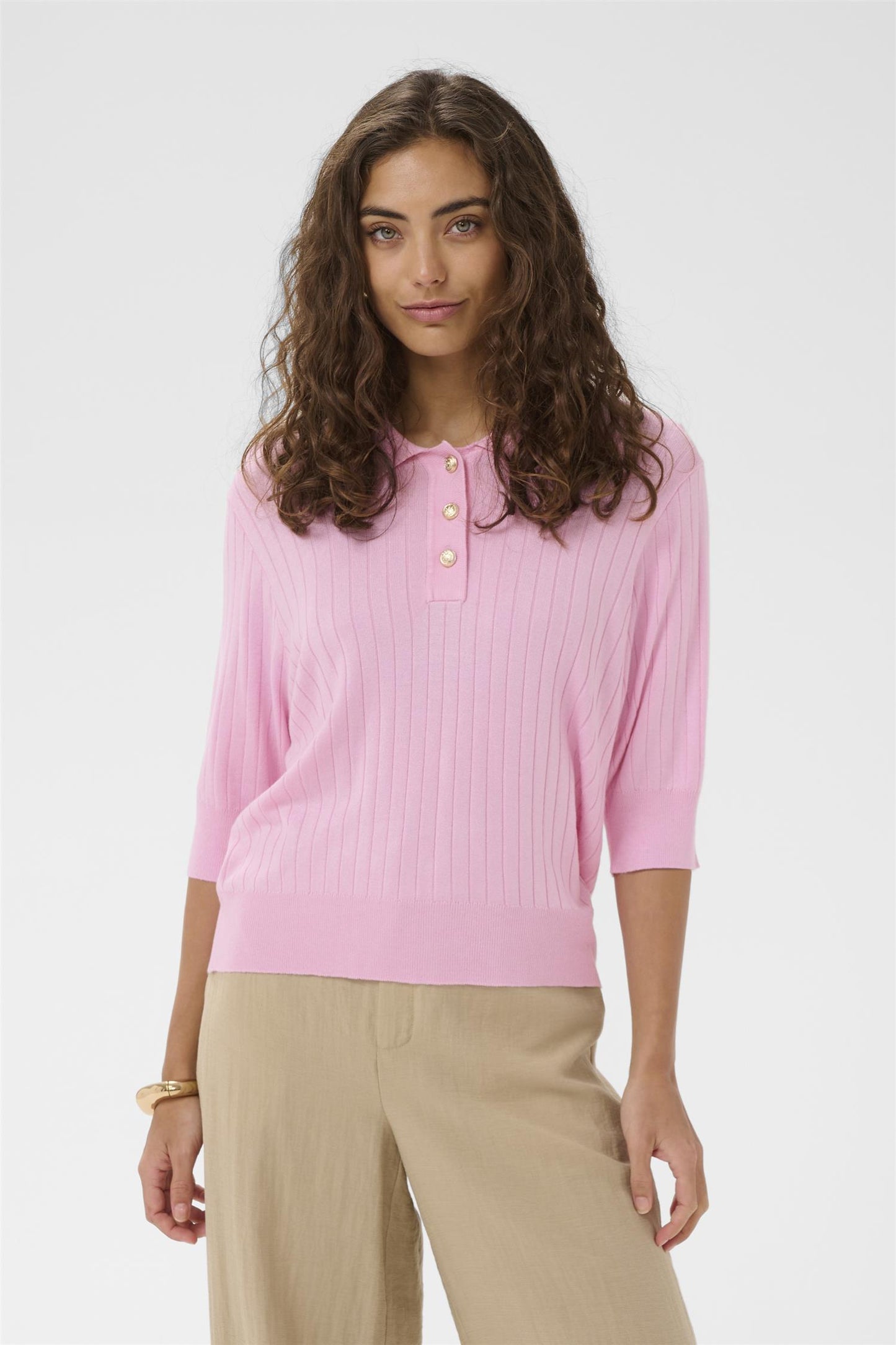 Culture Sophi Annemette SS Polo Lilac Sachet