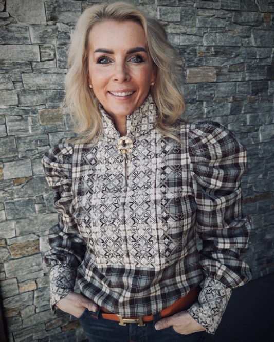 Nord Nordlys Bluse Flanell m/ Puff