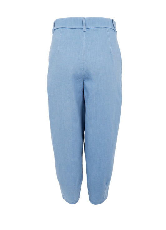 Black Colour Denice Denim Barrel Pant Lt Denim
