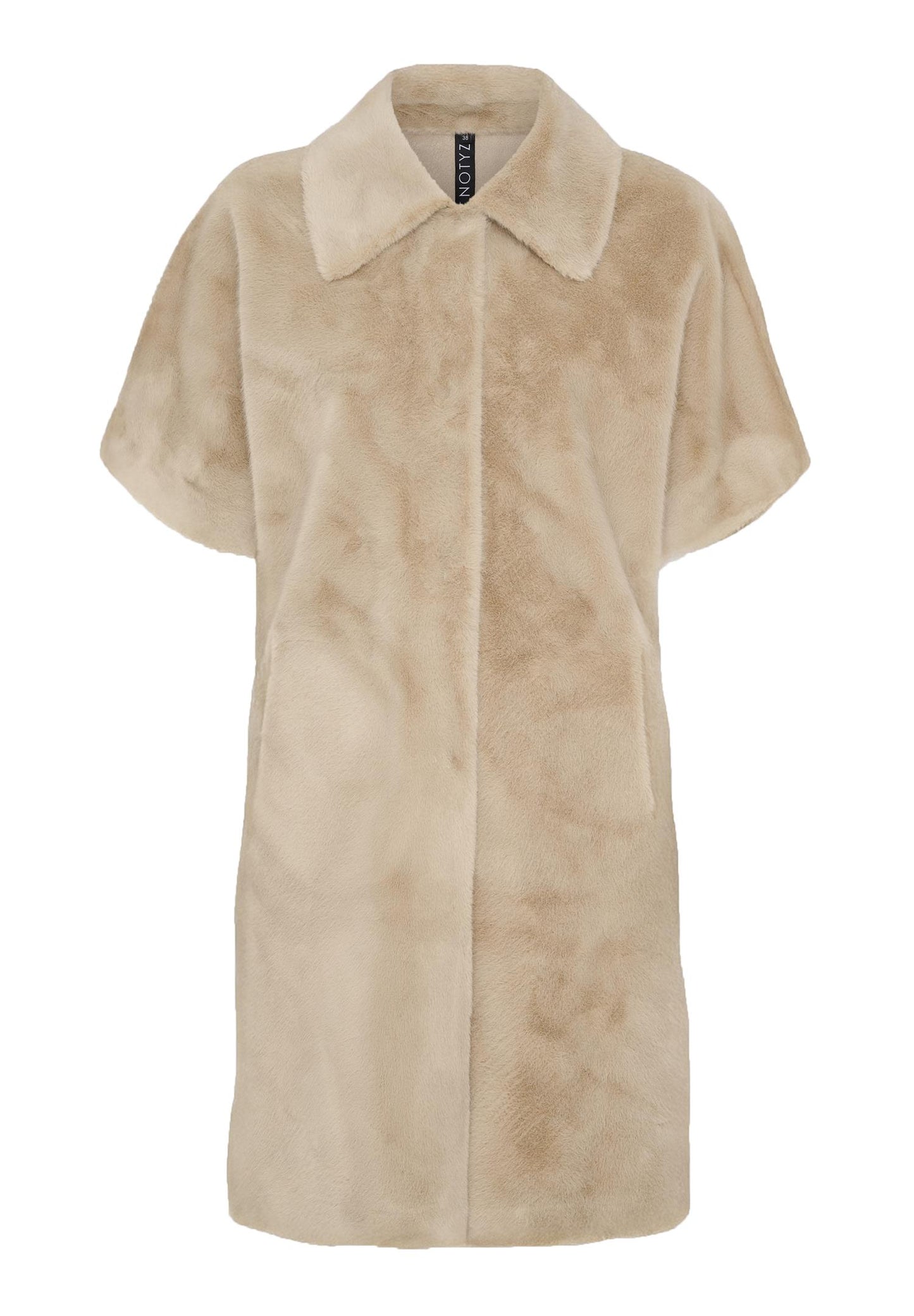 Notyz Faux Fur Long SS Jacket Sand Shell