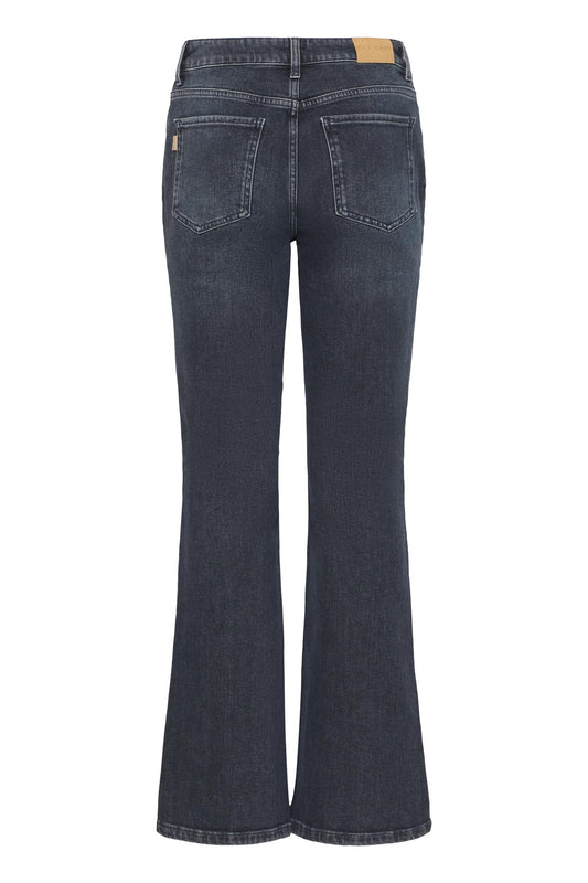 Pulz Bella UHW Bootcut Leg Blue Grey