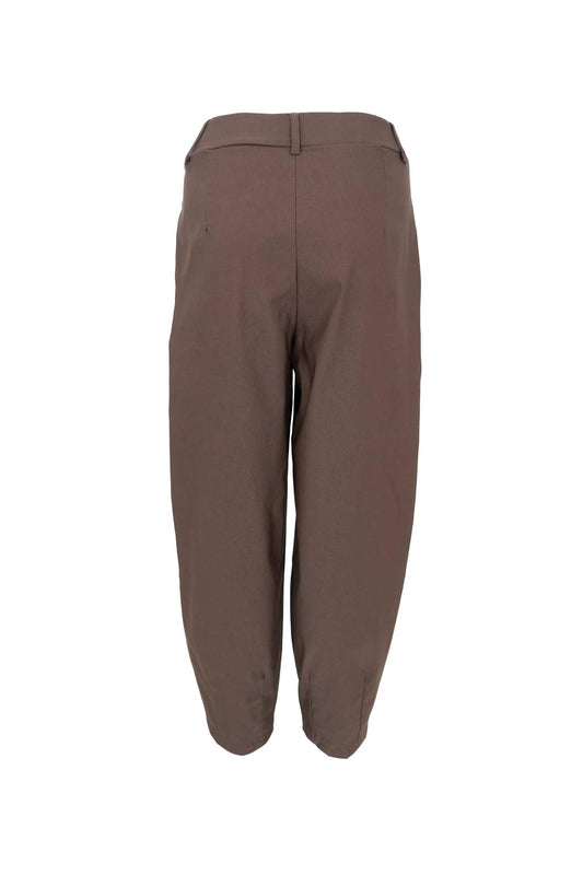 Black Colour Beverly Barrel Pant Espresso
