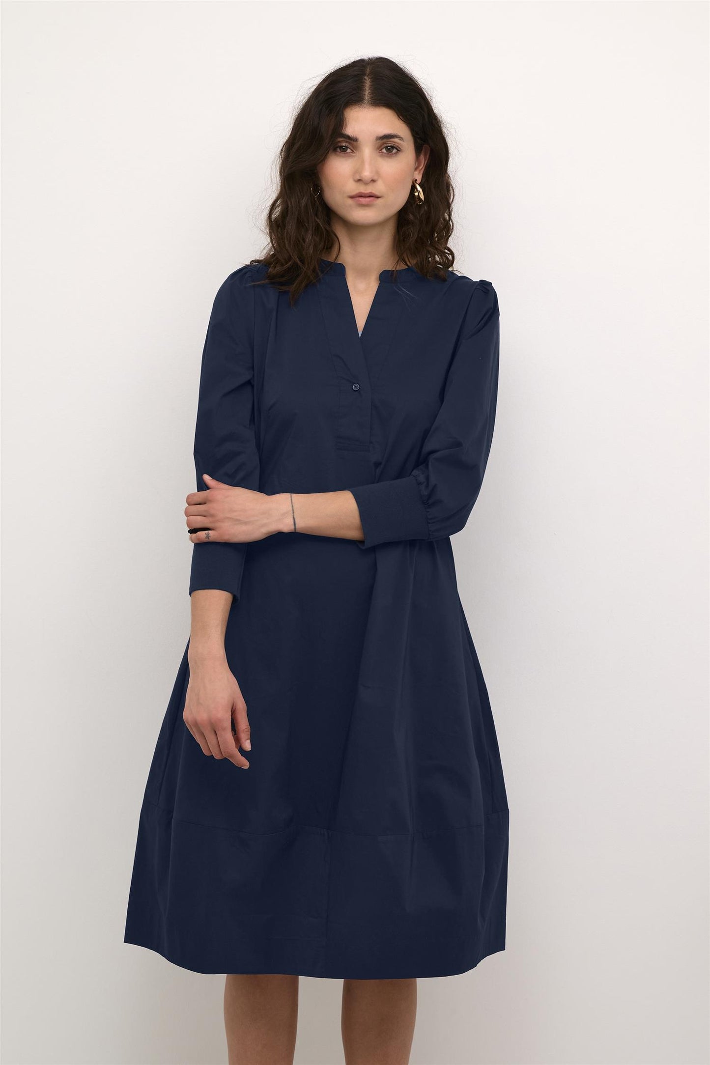 Culture Antoinett 3/4 Sleeve Dress Blue Iris