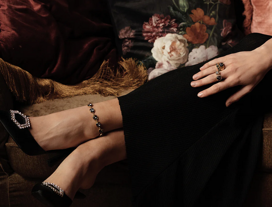 Farmhouse Camilla Øhrling Carla Swarovski Lux Bracelet Charcoal