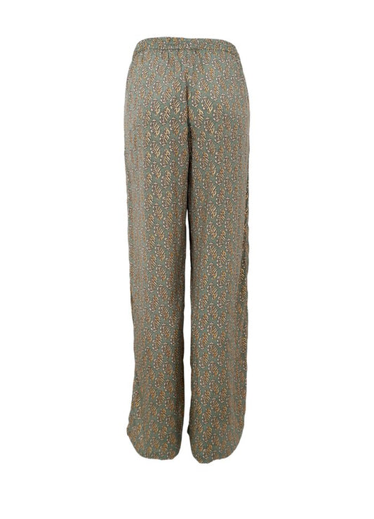 Black Colour Luna Straight Pant Olive Mist