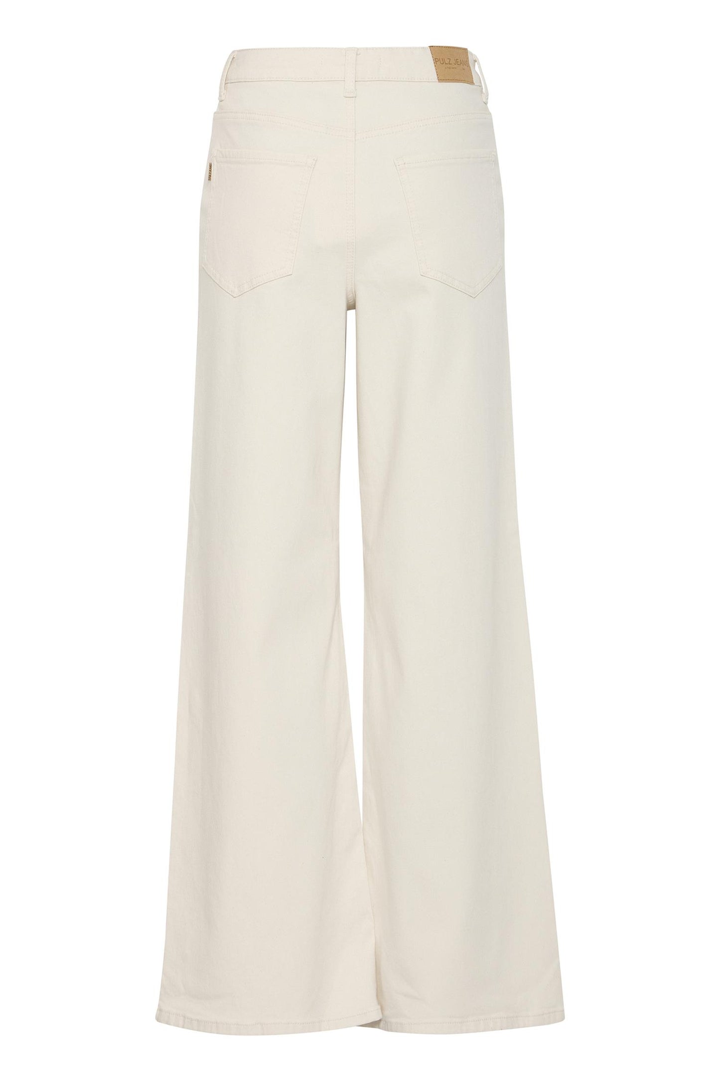 Pulz Annie HW Jeans Wide Leg Ecru Denim