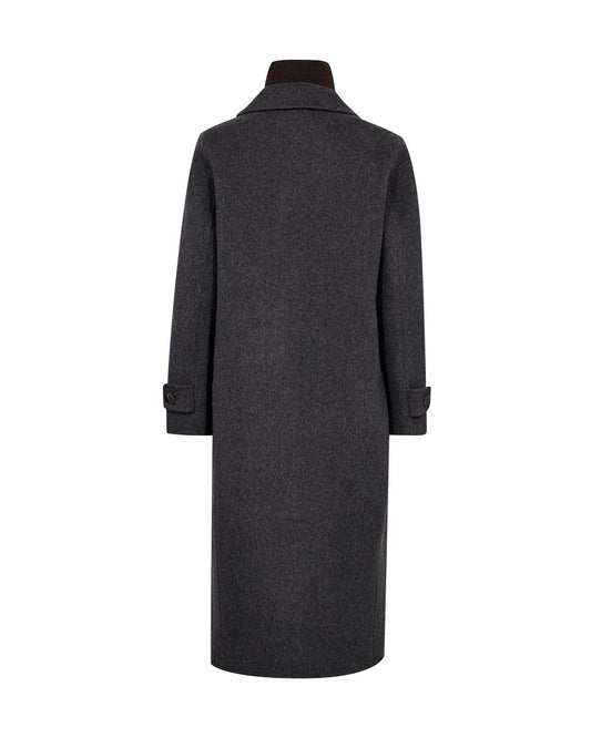 Mos Mosh Alva Loisa Mock Neck Coat Antracite