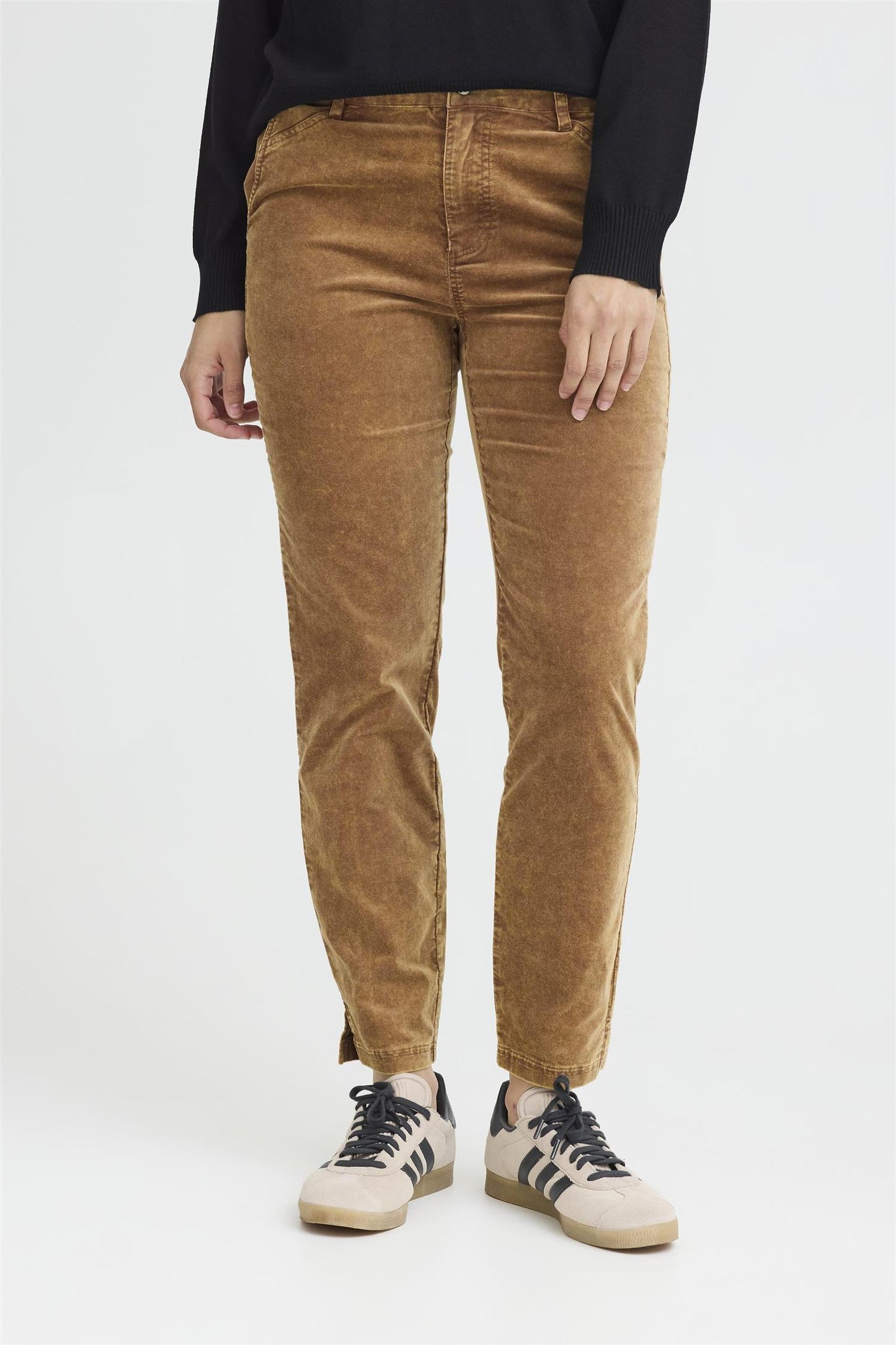 Pulz Fiba HW Pant Skinny Leg Bison