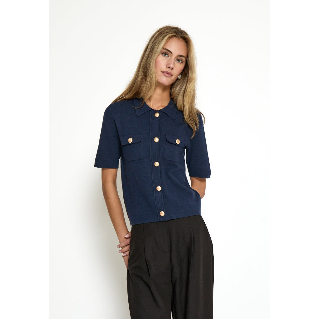 Peppercorn Kaylee Half Sleeve Cardigan Black Iris
