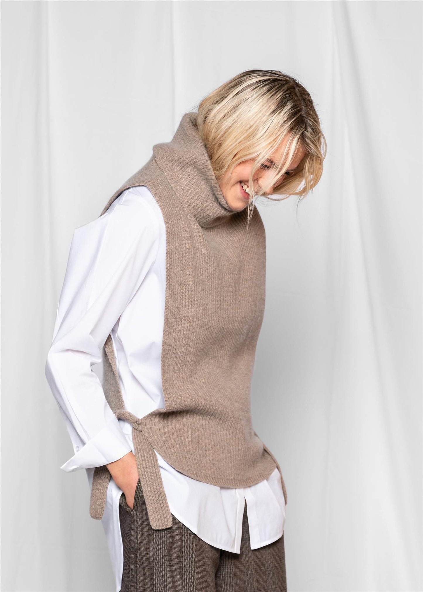 Close to my Heart Amy Bib Vest Fudge Melange