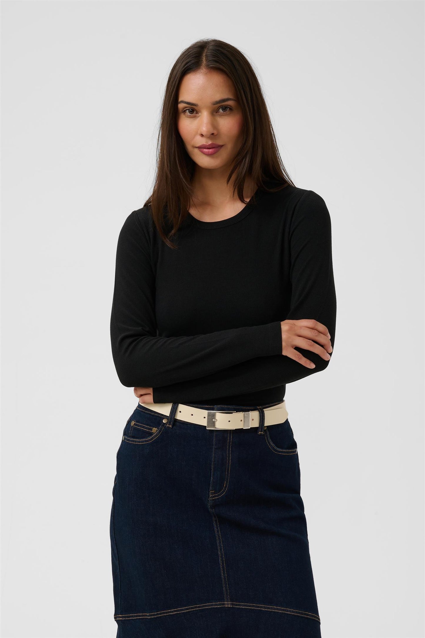 Culture Nia Juliet LS T-shirt Black
