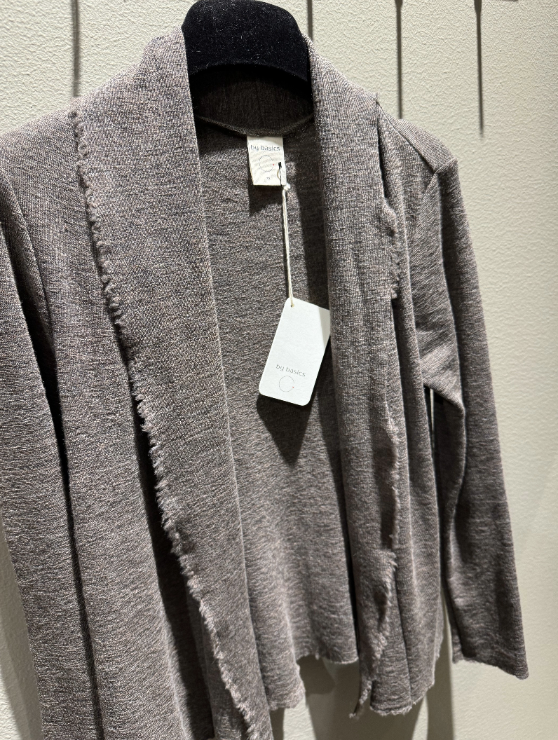 By Basics 8013 Cardigan Short Earth Melange