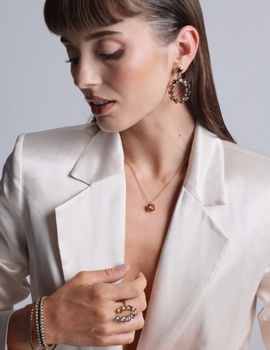 Farmhouse Camilla Øhrling Carla Swarovski Necklace Smokey Quartz