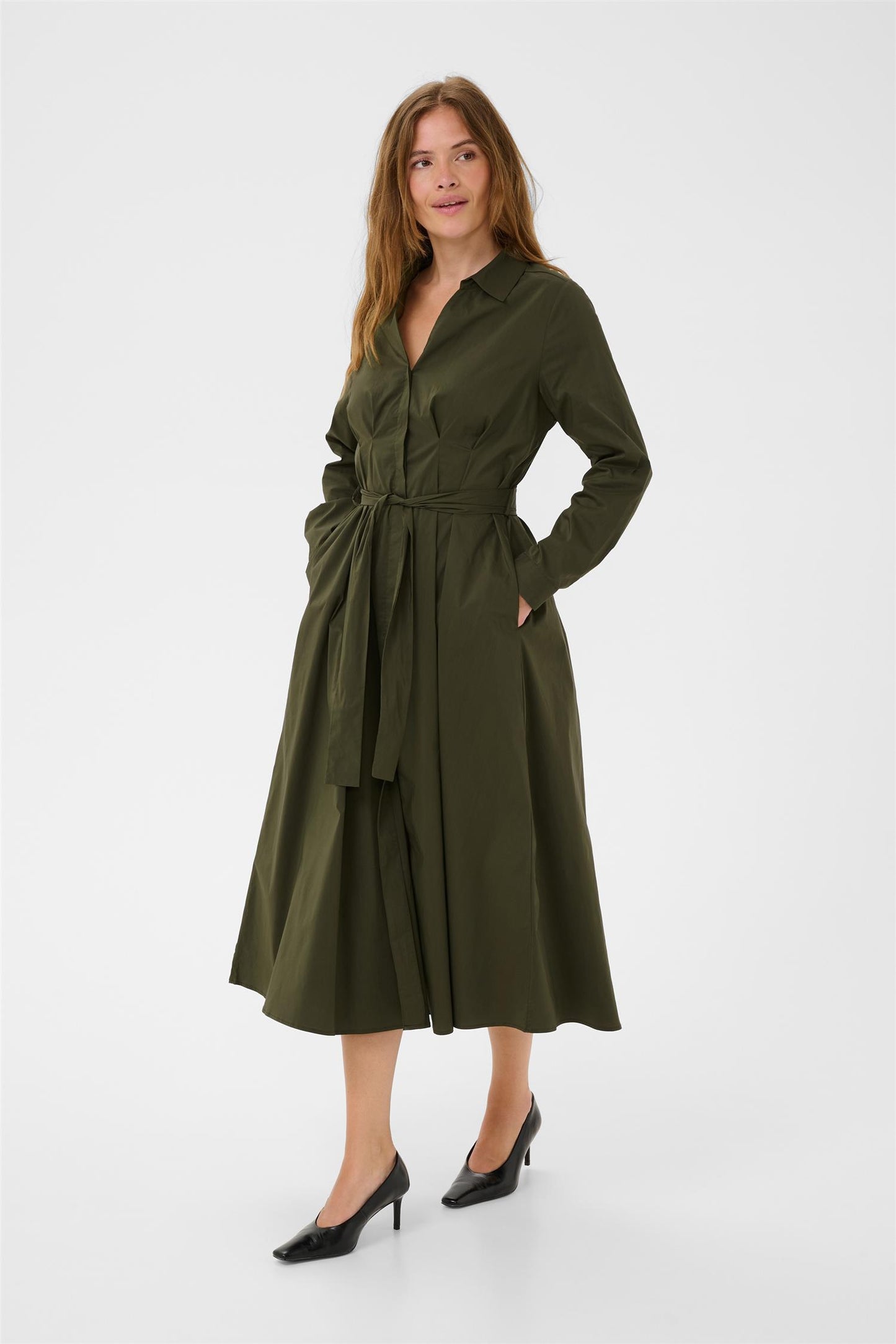 Culture Elna Antoinett Dress Burnt Olive