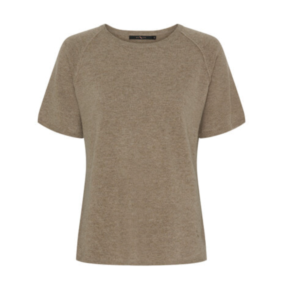 Notyz SS Blouse Taupe Melange