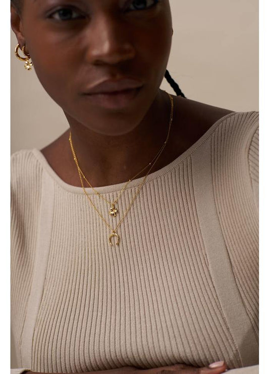 Orelia Clover Charm Necklace