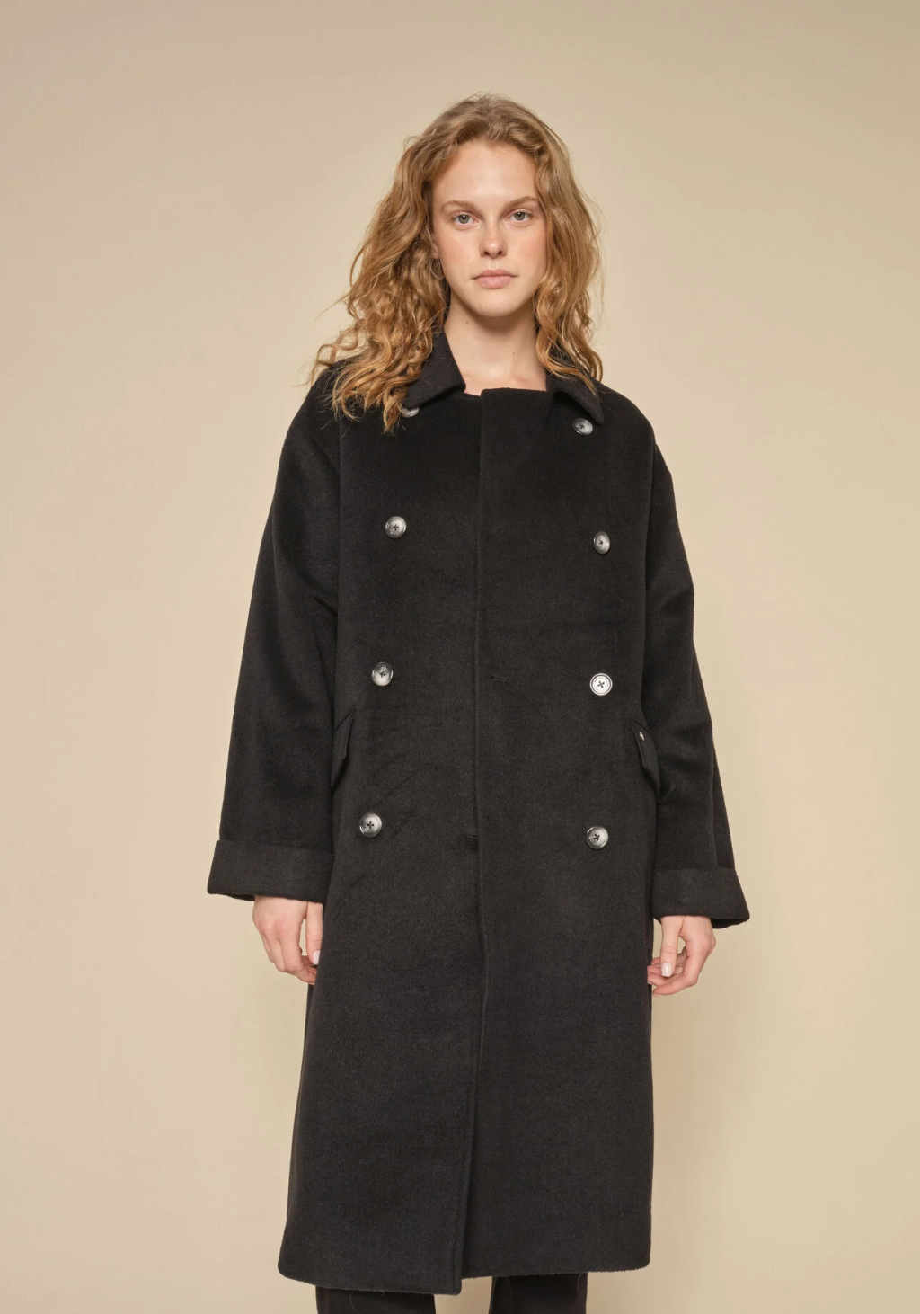 Mos Mosh Venice Wool Coat Black