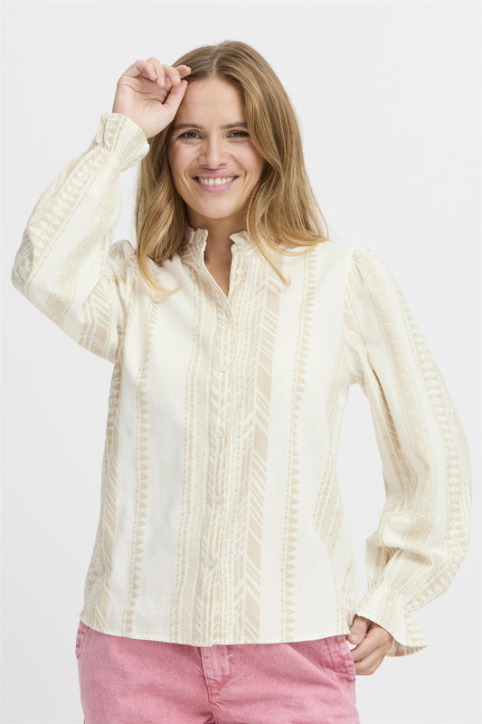 Pulz Tiona Shirt Antique White