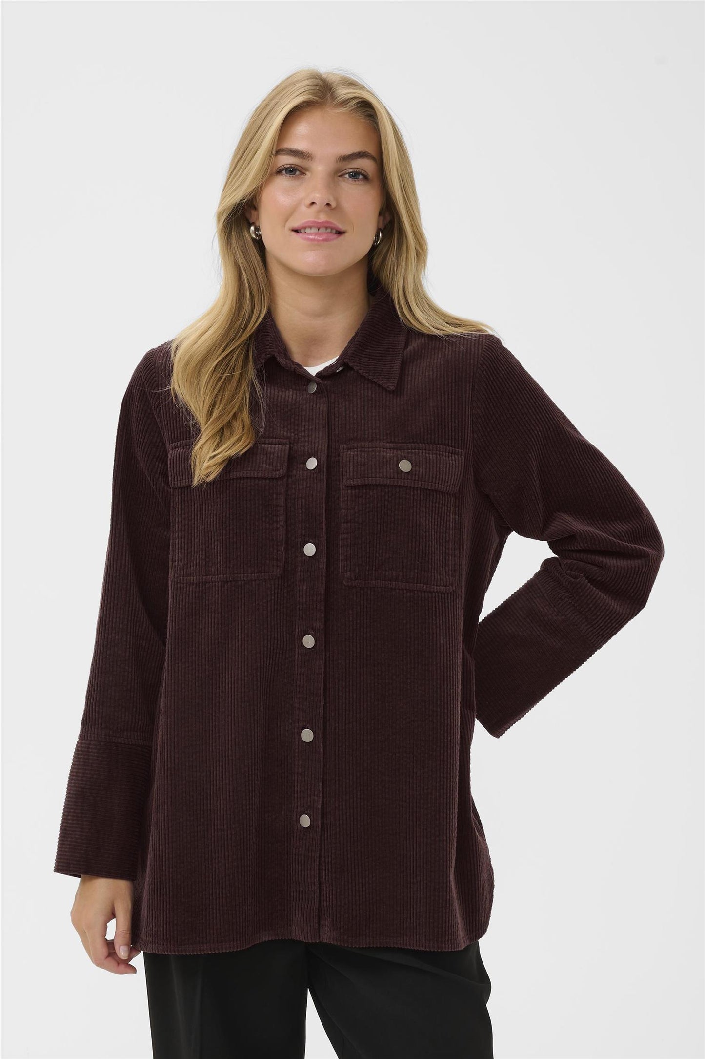 Culture Baela Klay Shirt Jacket Bitter Chocolate