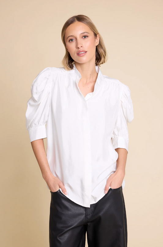 Line of Oslo Fiona Viscose Blouse Creme
