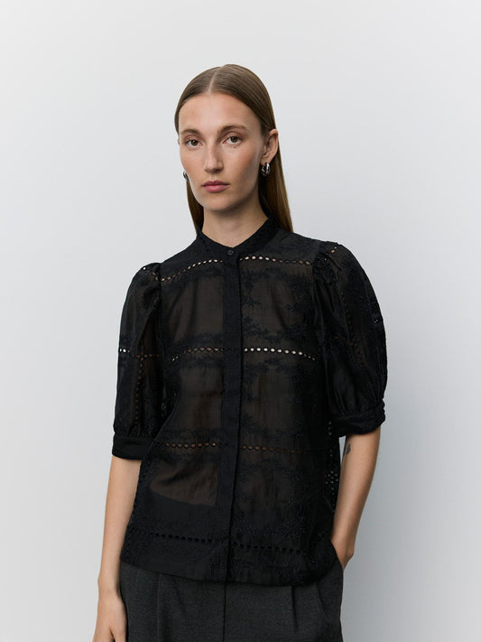 Sofie Schnoor Alessia Embroidery Shirt Black