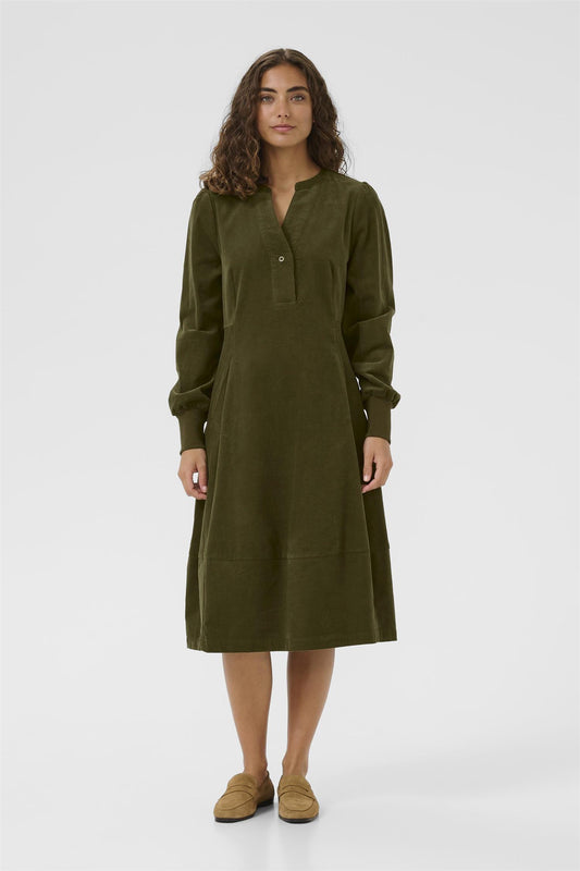 Culture Rhaena LS Dress Burnt Olive