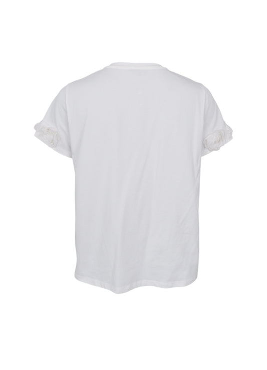 Black Colour BC May Flowerpatch tee white