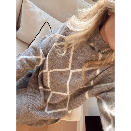 Rah Oslo Elly Check Sweater Breccia