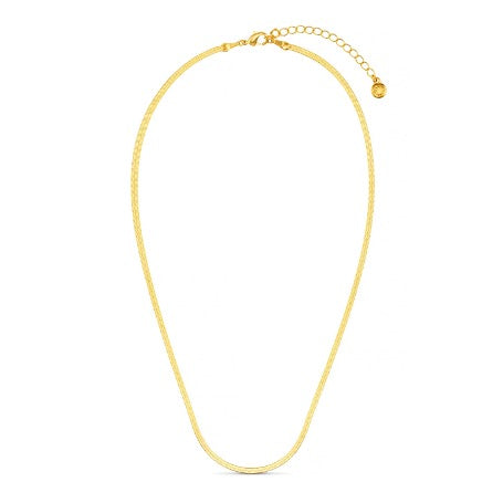 Orelia Flat Snake Necklace Gold