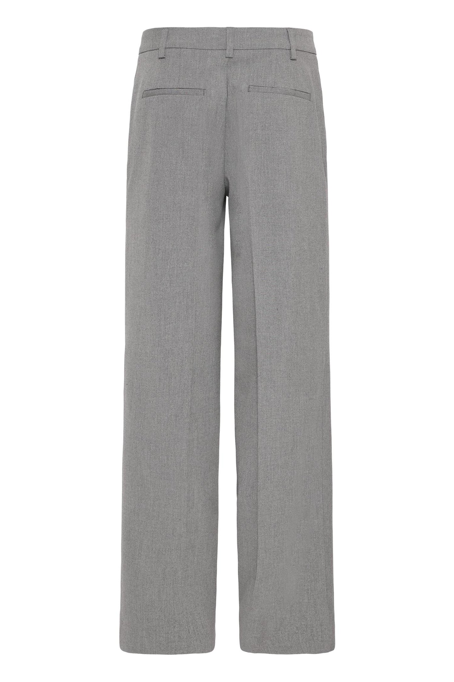 Pulz Bindy Melange HW Wide Leg Medium Grey