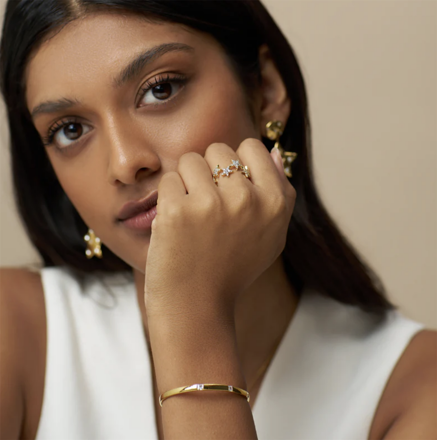 Orelia Crystal Set Open Bangle