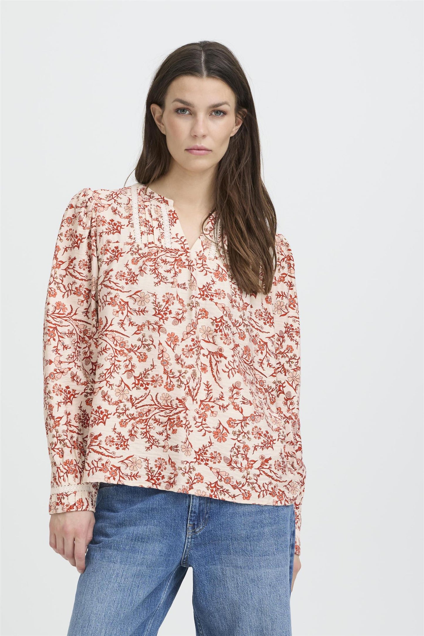 Pulz Abrina Blouse Della Poppy Red