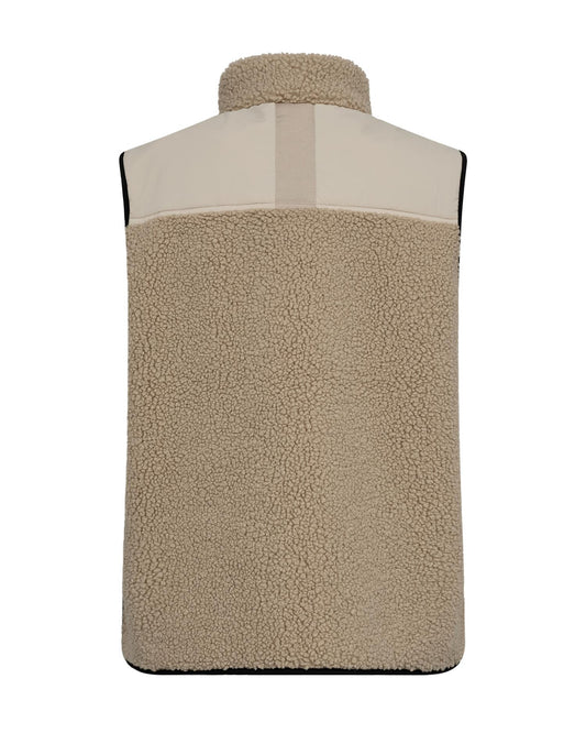 Mos Mosh Rowe Eli Teddy Vest Feather Gray