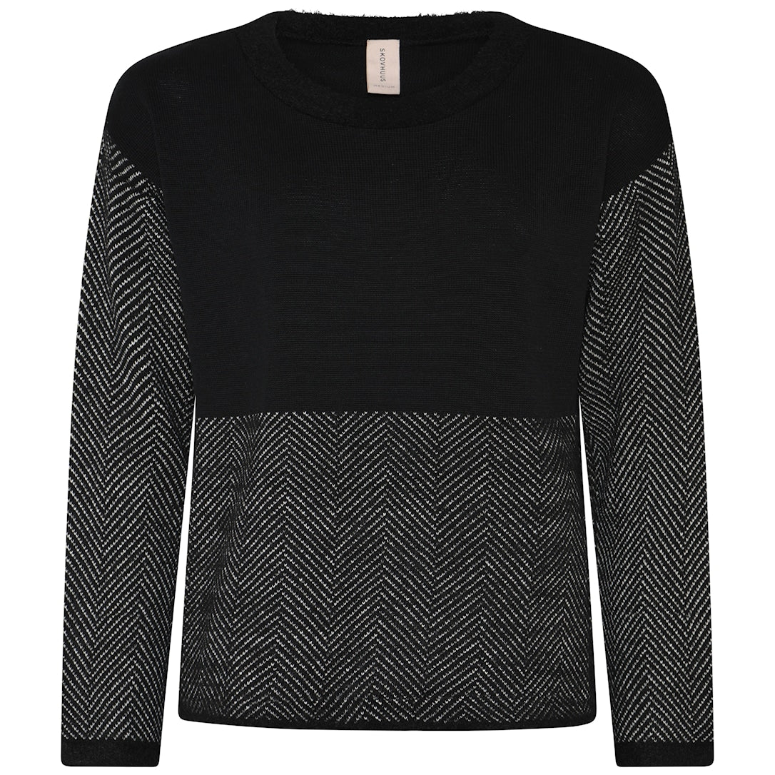 Skovhuus Herringbone Stitch Pullover Black