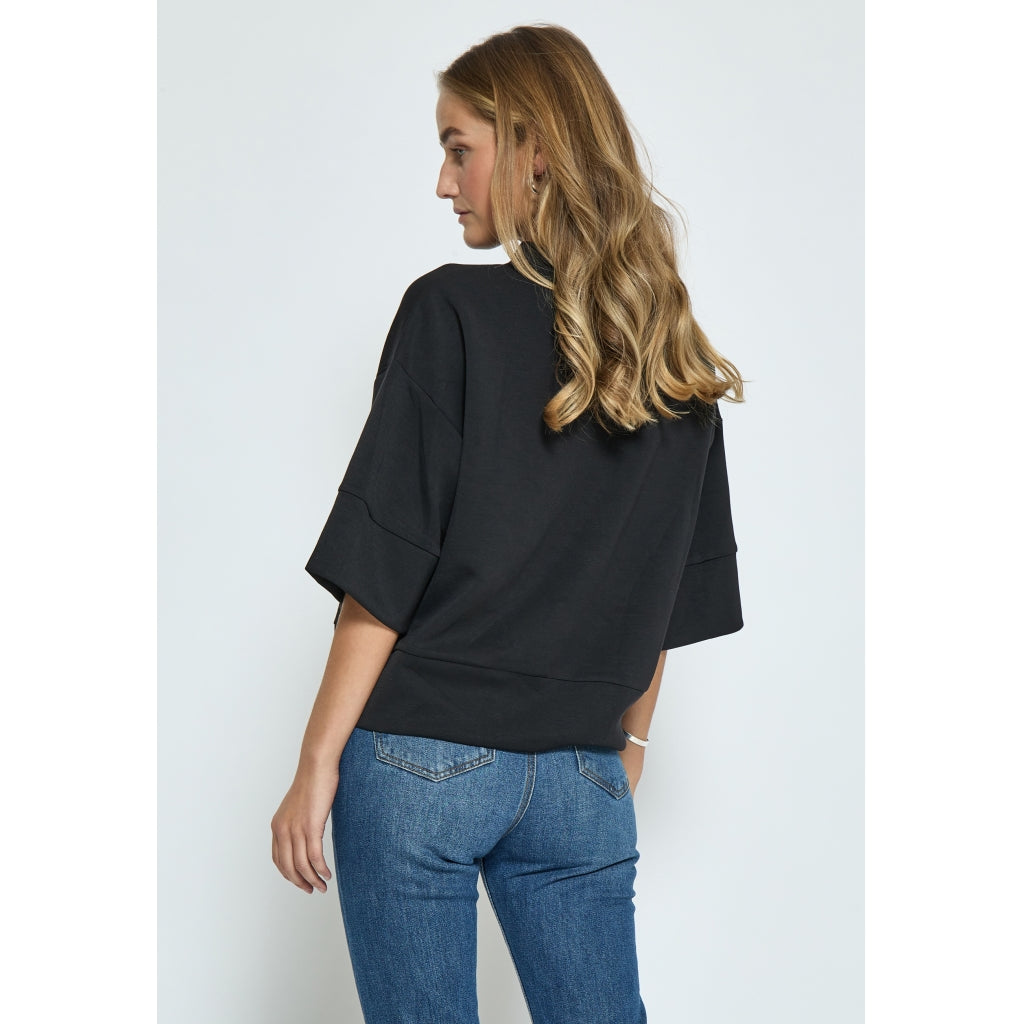 Peppercorn Dicette Half Sleeve Blouse Black