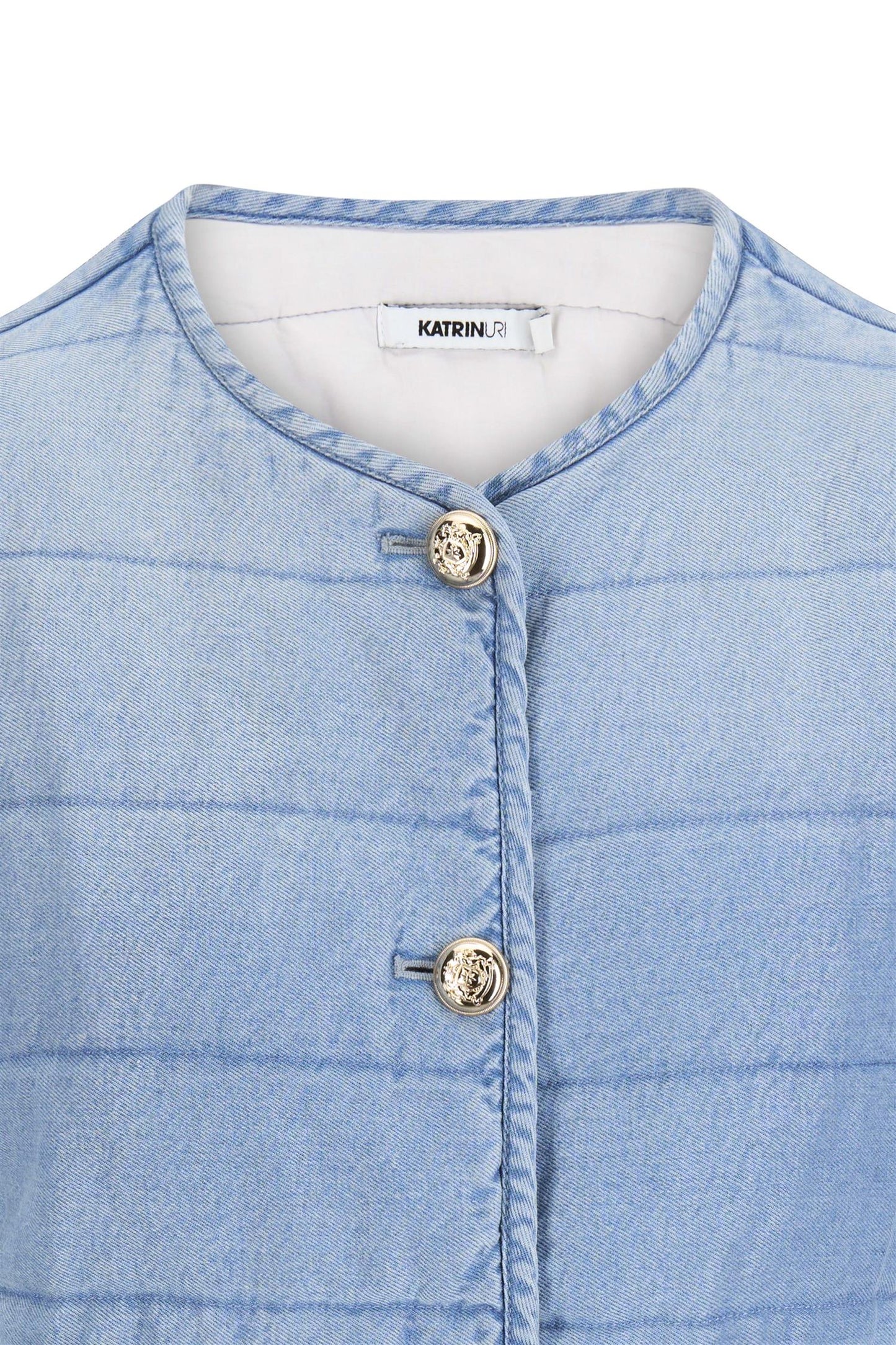 Katrin Uri Firenze Quilted Jacket Lt Denim Wash