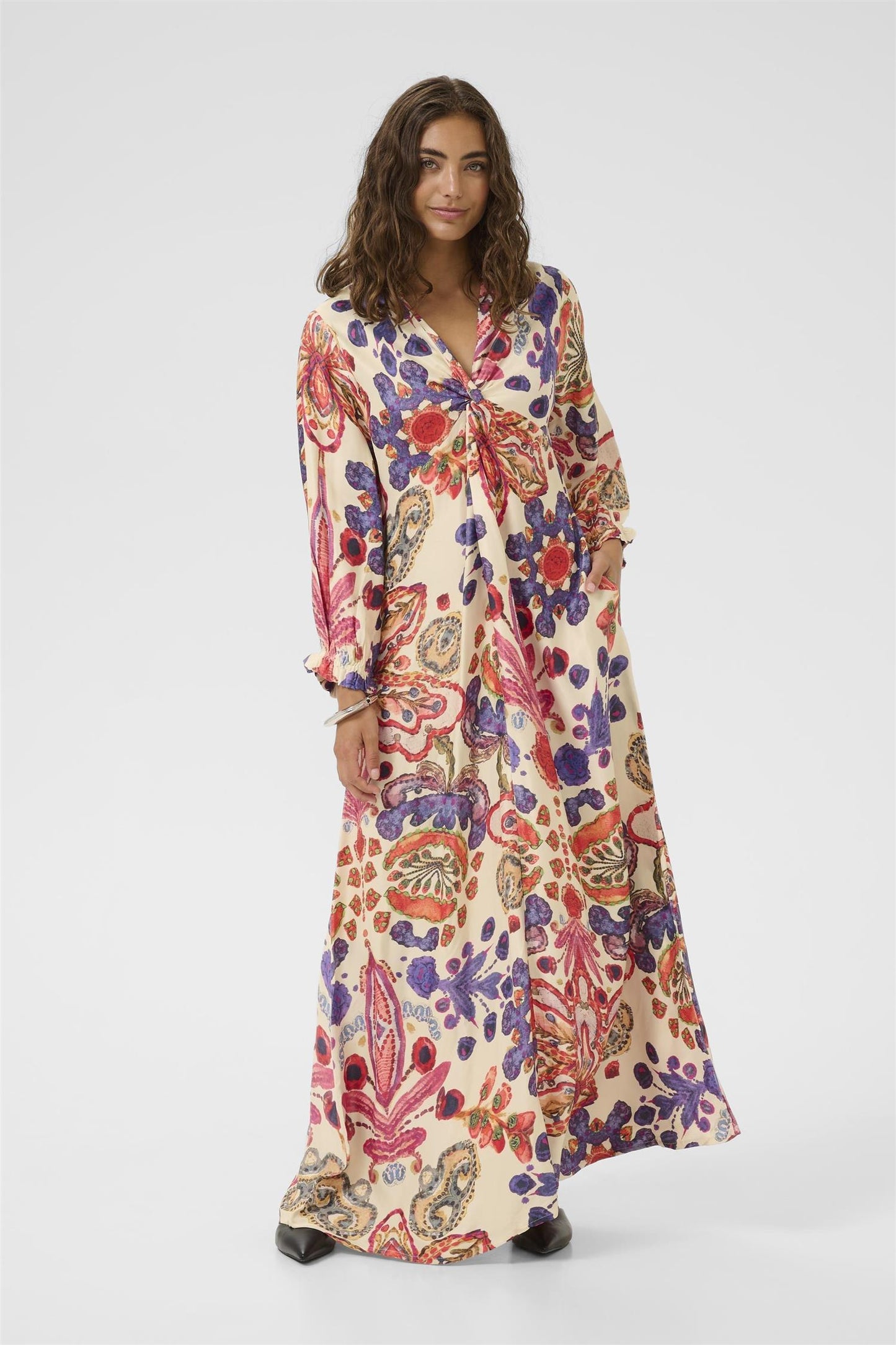 Culture Mandy Long Dress Blue/Pink