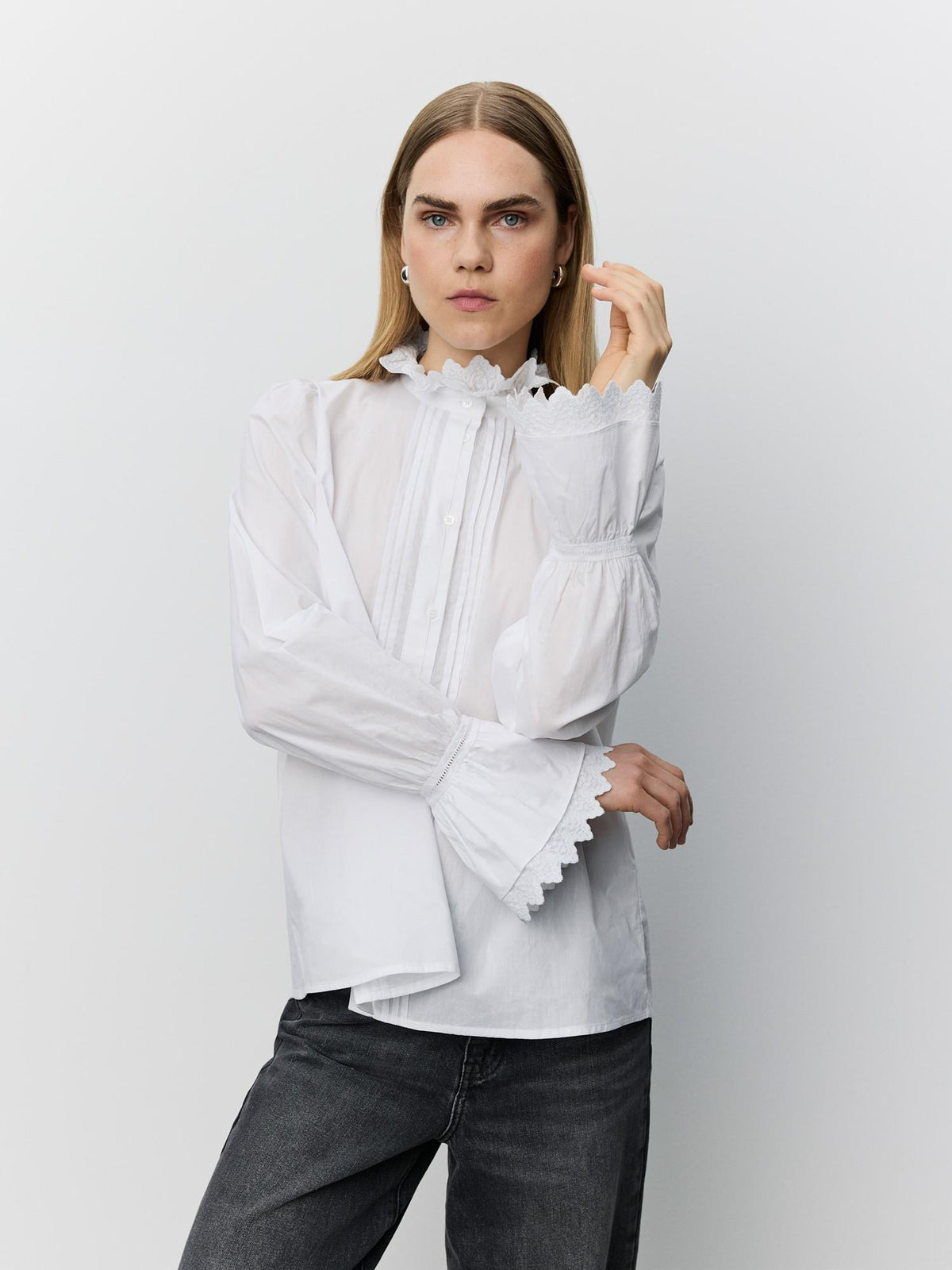 Sofie Schnoor Serena Embroidered Shirt Snow White