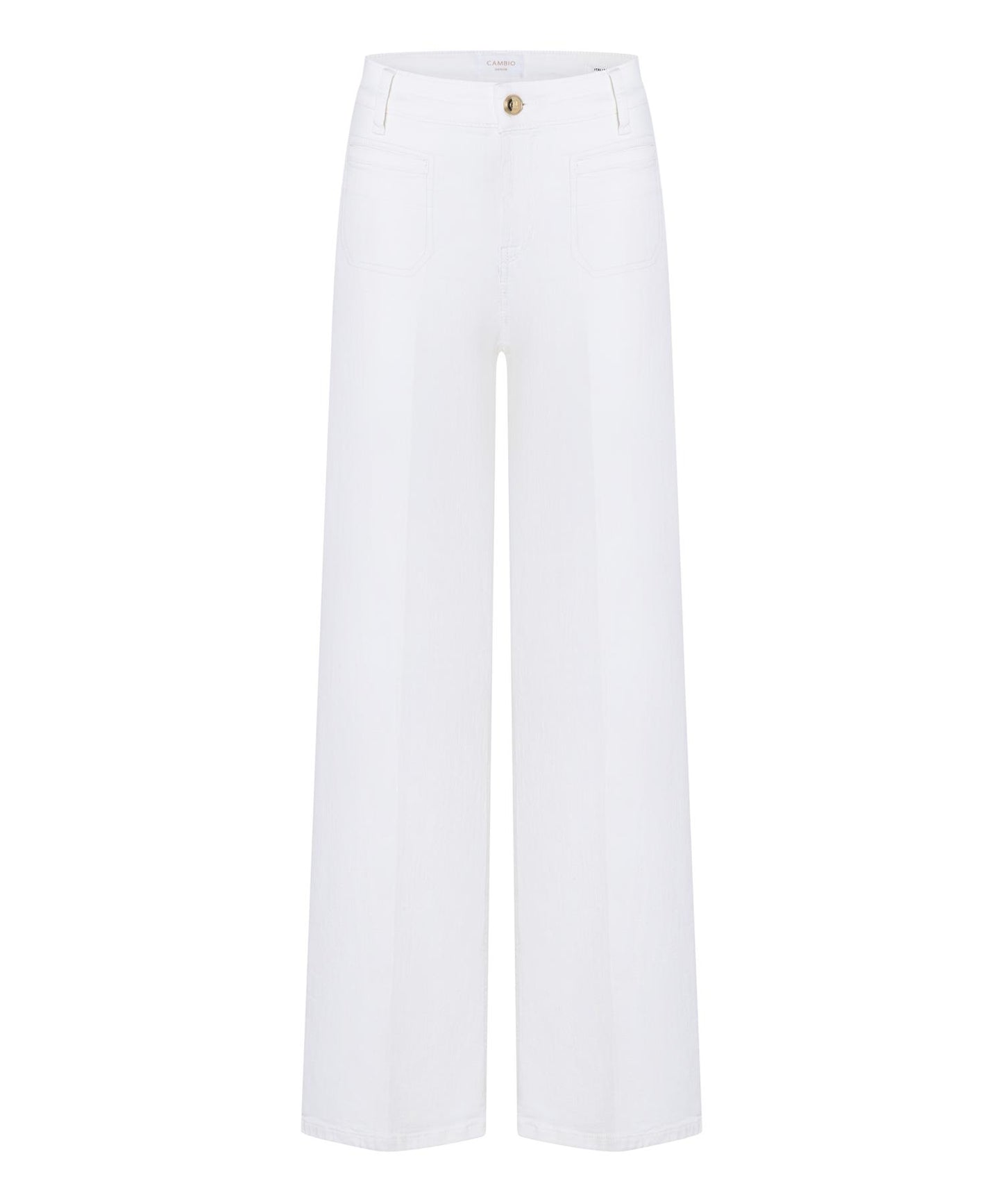 Cambio Tess Wide Leg Pure White Stone