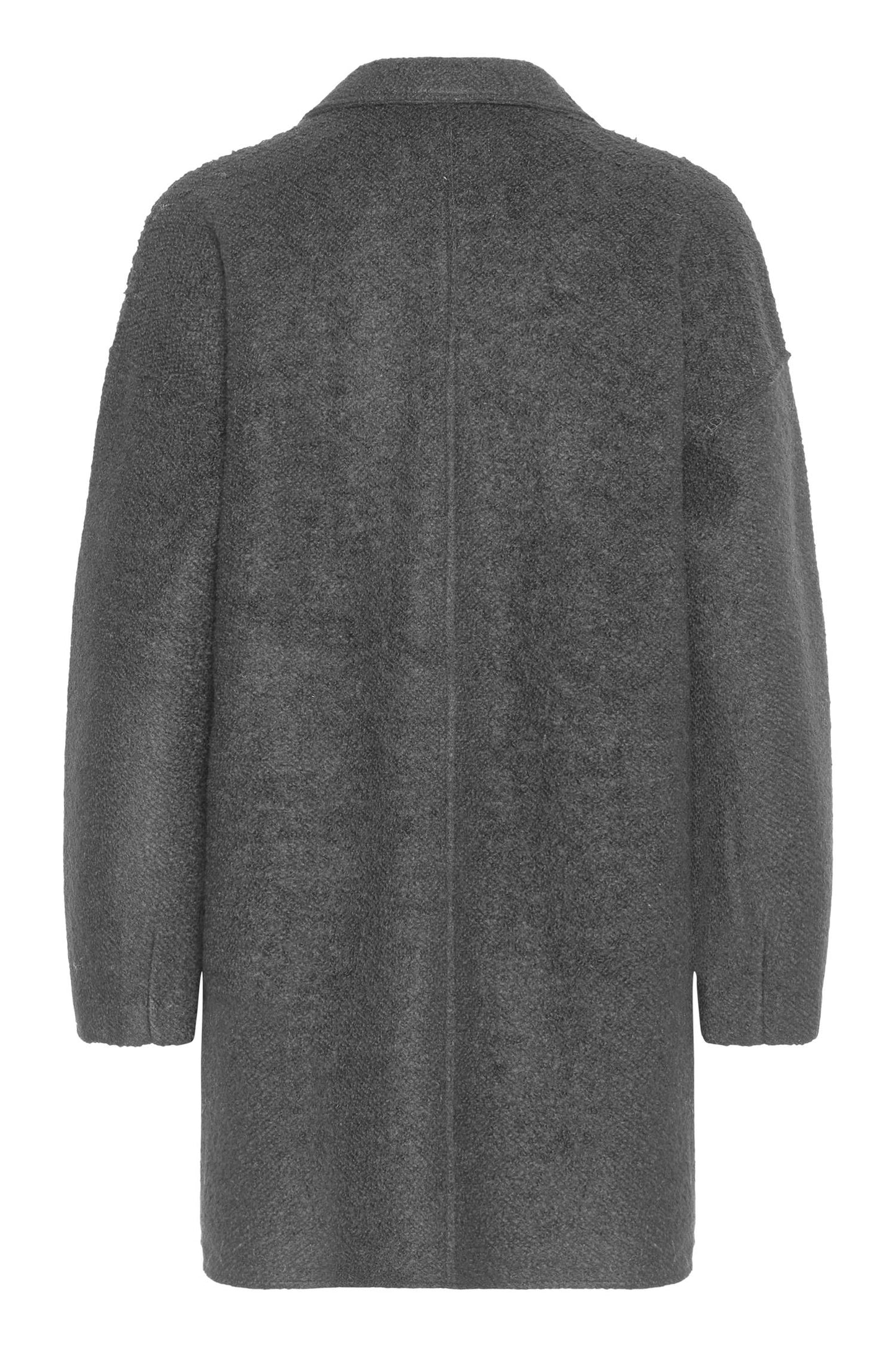 Pulz Lula Wing Coat Dark Grey Melange