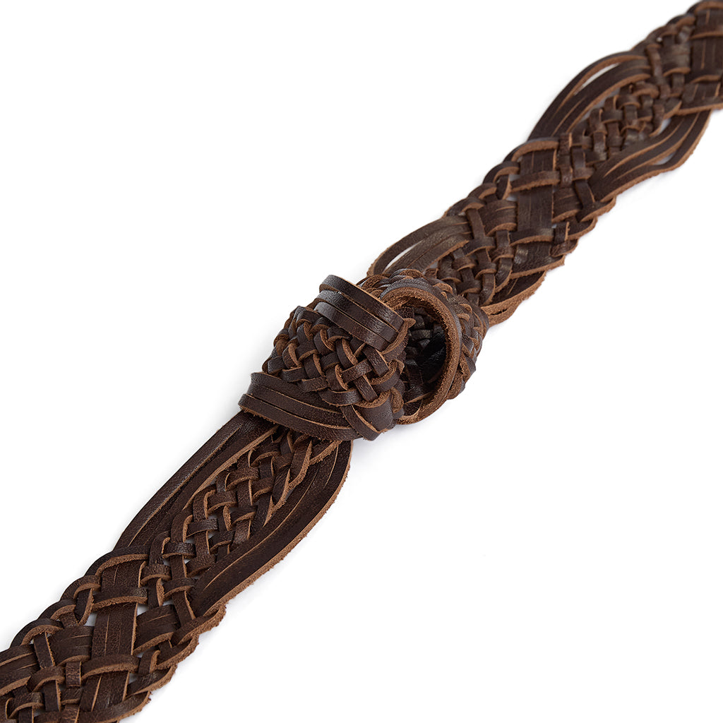 Depeche Weave Belt Dark Brown
